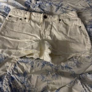 Lucky Brand Women's Off-White Jean Shorts